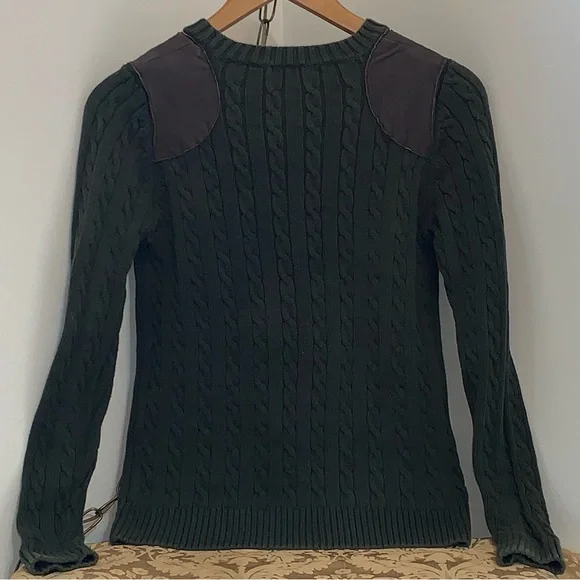 525 America Cable Knit Shoulder Patch Sweater - Picture 7 of 9